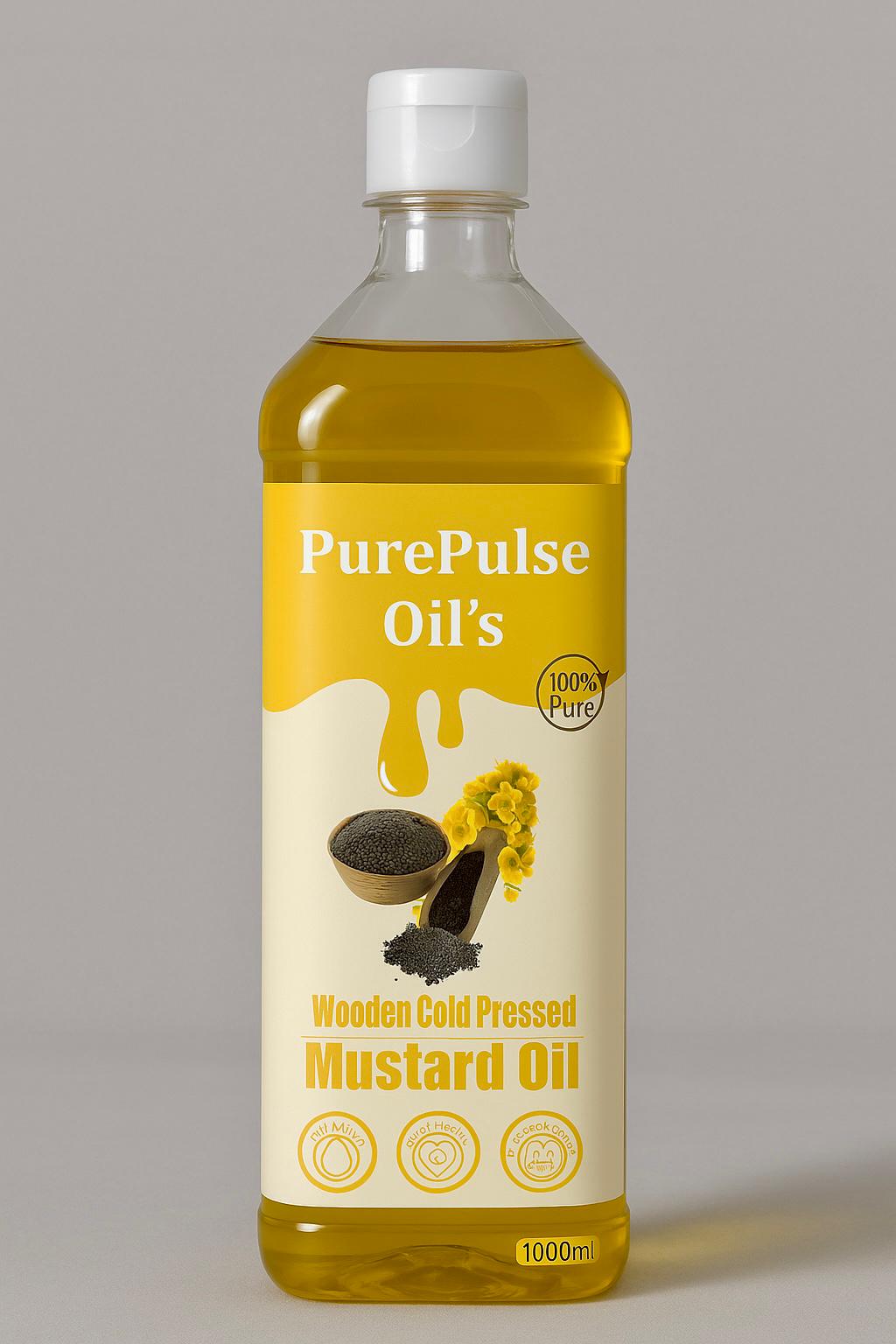 Wooden Cold Pressed Mustard Oil
